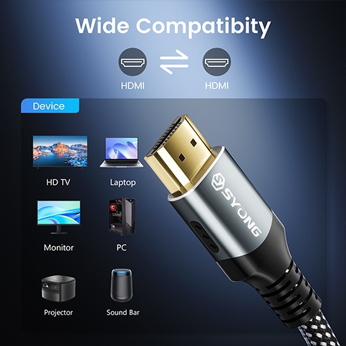Syong HDMI Cable UHD 2.1V 8K 60Hz
