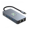 Syong S-DS-T3-109C 9-IN-1 Docking Station (RJ45+HDMI+TF+SD+3*USB3.0+Type-C+PD)