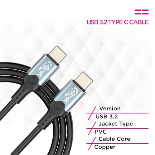 كابل Syong S-TPC-T32B-2M USB 3.2 من النوع C بطول 2 متر،...