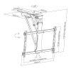 Skill Tech SH M5406RS Flip Down Motorized TV Ceiling Mount