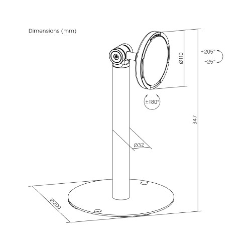 Skill Tech SH PAD40 Universal Anti-Theft Tablet Desk Stand