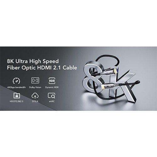 كابل HDMI من الألياف الضوئية من Syong AOC 2.1 فولت 8K 60 هرتز