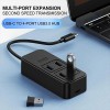 محول USB من Syong طراز S-HB-U-105B ذو 5 منافذ من النوع C، 3.0 PD