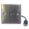 Steel USB Faceplate With Pig Tail