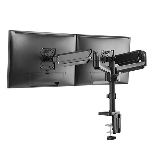 Skill Tech SH T26 C024UP Dual Monitor Thin Gas Spring Assisted Aluminium Monitor Arm