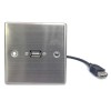 Steel USB Faceplate With Pig Tail
