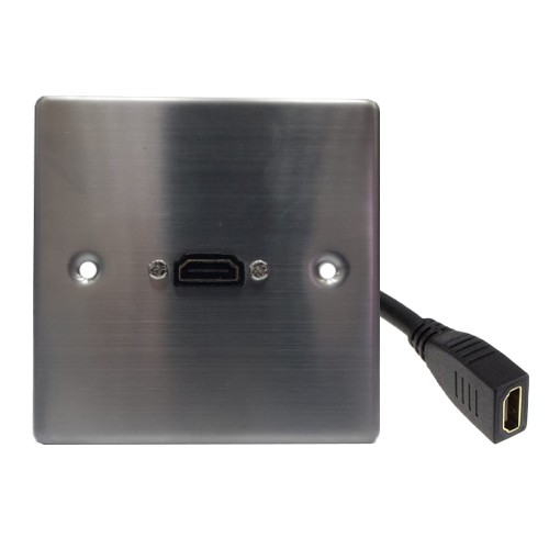لوحة واجهة HDMI فولاذية مع سلك كابل HDMI مدمج