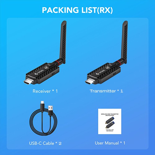 موسع HDMI لاسلكي Syong S-EXT-HWL-200M بمدى 200 متر