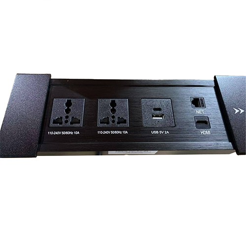 مقبس طاولة انزلاقي جانبي أسود من طراز Belcon BC-04