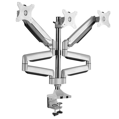 Skill Tech SH100 C036Triple Monitors Pole-Mounted Gas Spring Assisted Monitor Arm