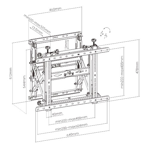 Skill Tech SH-VW600 Quick Release Video Wall Mount