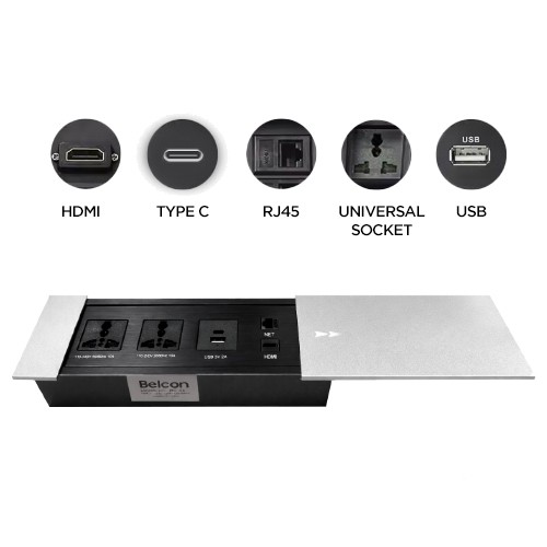 Belcon BC-04 Silver Side Sliding Slip Table Socket