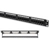 24 Port CAT6 Patch Panel Loaded 19 Inch 1U Rack Mount Network Panel