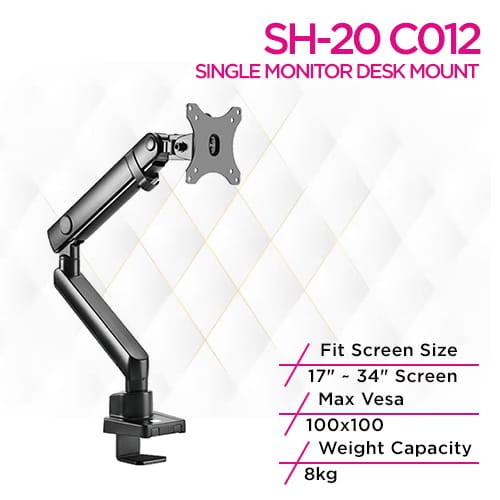 Skill Tech SH20 C012 Single Monitor Counter Balance Steel...