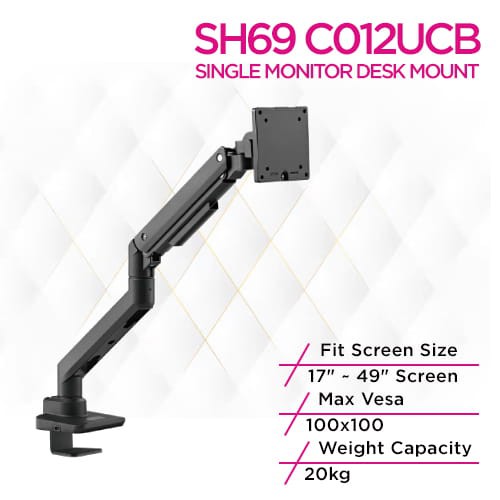 Skill Tech SH69 C012UCB ذراع شاشة مزود بنابض غازي فائق...