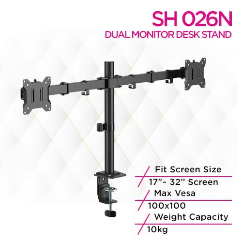 Skill Tech SH 026N Dual Monitor Deskmount