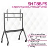 حامل عربة عرض تفاعلي من سكيل تك (SH 118B FS أسود)