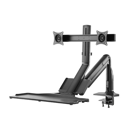Skill Tech SHS21 C02 Gas Spring Floating Sit-Stand Converter Ergonomic Mount