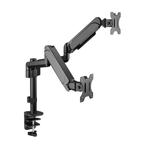 Skill Tech SH 48 C024 Dual Monitors Pole-Mounted Gas Spring Monitor Arm