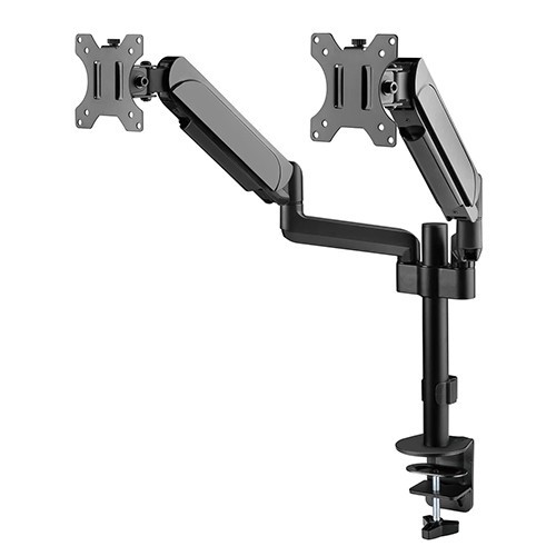 Skill Tech SH 48 C024 Dual Monitors Pole-Mounted Gas Spring Monitor Arm