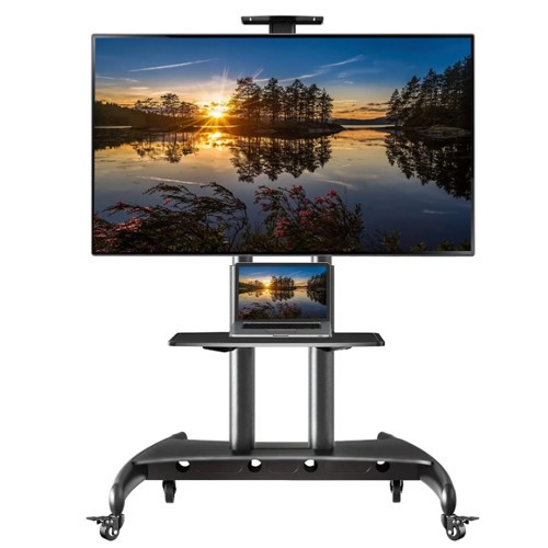 North Bayou NB AVA 1800-70-1P Height Adjustable TV Trolley Stand