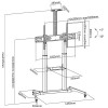 Skill Tech SH 666TB Extra Large Height-Adjustable Steel Tv Stand