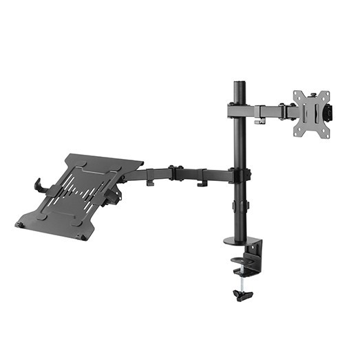 Skill Tech SH 0240KN Articulating Monitor Arm With Laptop Holder