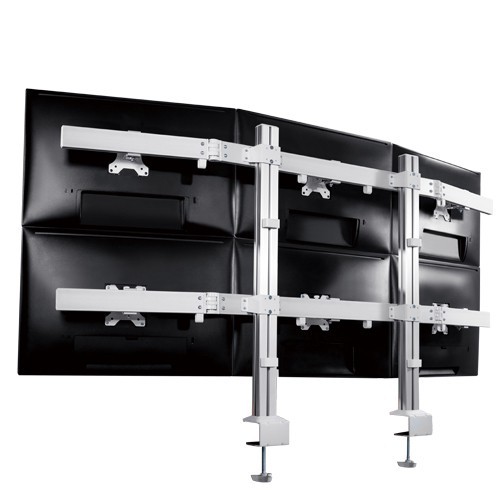Skill Tech SH 38 C06 Six Screens Heavy-Duty Aluminium Monitor Arms