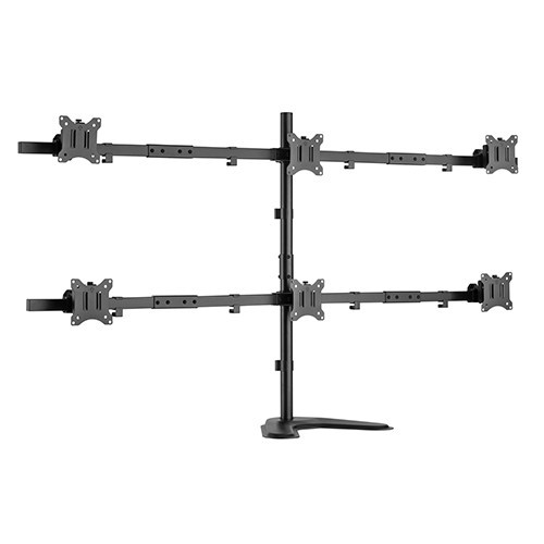 Skill Tech SH 57 T06 Free Standing Pole Mount Six-Screen Monitor Mount Tabletop Stand