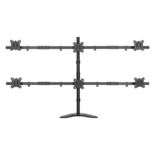 Skill Tech SH 57 T06 Free Standing Pole Mount Six-Screen Monitor Mount Tabletop Stand