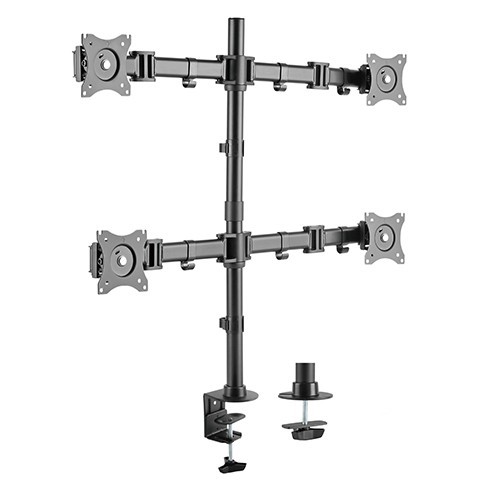 Skill Tech SH C048 Quad Monitors Premium Aluminium Articulating Monitor Arm