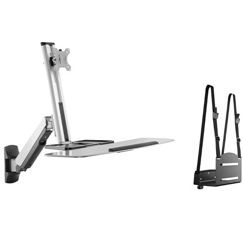Skill Tech SHS 02 W01Single Screen Premium Gas Spring Computer Monitor Mount