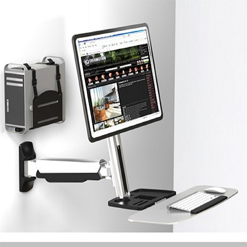 Skill Tech SHS 02 W01Single Screen Premium Gas Spring Computer Monitor Mount