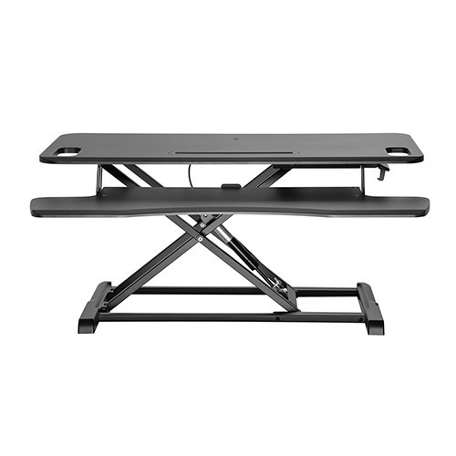 Skill Tech SHS 28 02N Gas Spring Sit-Stand Desk Converter With Keyboard Tray Ergonomic Mount